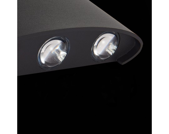 SL089.401.06 Светильник уличный настенный ST-Luce Черный кварцевый LED 6*1W 4000K