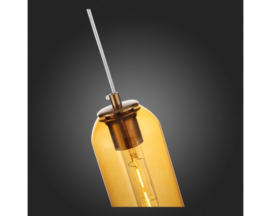 SL1145.393.01 Светильник подвесной ST-Luce Латунь/Янтарный E27 1*60W