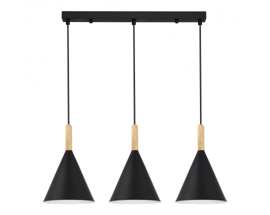 SLE1255-403-03 Светильник подвесной Черный/Черный E27 3*40W