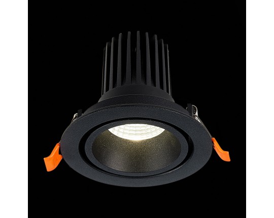 ST705.438.10 Св-к встр. Черный LED 1*10W 3000K 750Lm Ra>90 38° IP20 D102xH85 170-240V