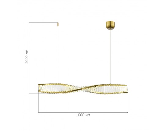 SL6205.313.01 Светильник подвесной ST-Luce Латунь/Прозрачный LED 1*21W 4000K