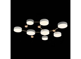 SLE600102-08 Светильник потолочный Золотистый, Светлое дерево/Белый, Серый LED 8*16,5W 4000K