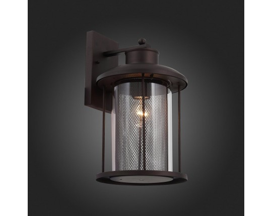 SL080.401.01 Светильник уличный настенный ST-Luce Темный кофе/Прозрачный, Темный кофе E27 1*60W
