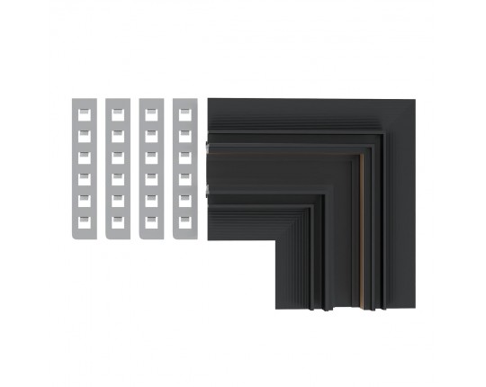 ST1007.429.12 Угол-соединитель для встраиваемого магнитного шинопровода под ГКЛ 12мм ST-Luce Черный