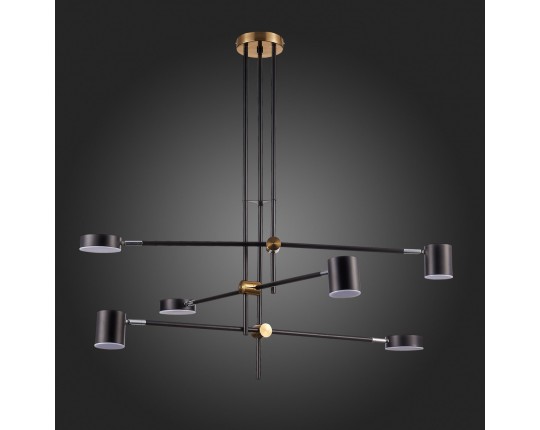 SL1604.432.06 Светильник потолочный ST-Luce Черный, Латунь/Черный LED 6*5W 3000K