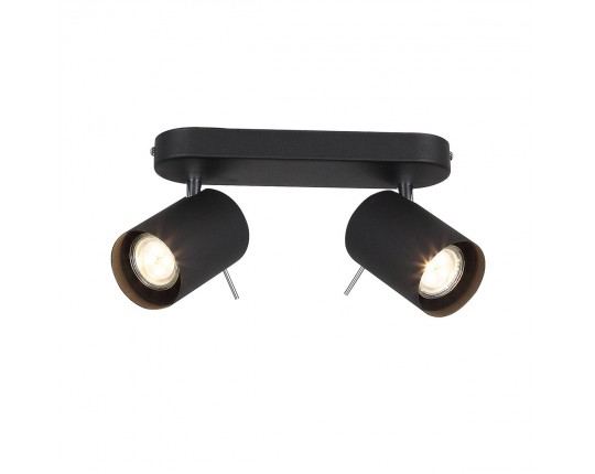 SL597.401.02 Спот ST-Luce Черный, Хром/Черный GU10 LED 2*3W