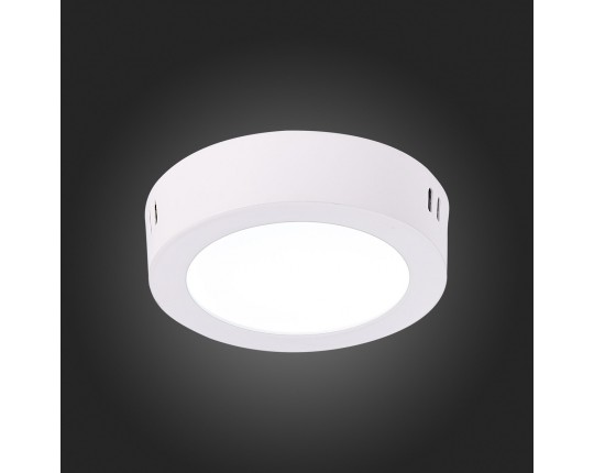 ST112.532.06 Светильник настенно-потолочный Белый LED 1*6W 3000K 330Lm Ra80 120° IP20 D110xH28 90-26