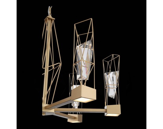 SL815.203.06 Люстра подвесная ST-Luce Матовое золото/Матовое золото, Прозрачный LED 6*8W 4000K