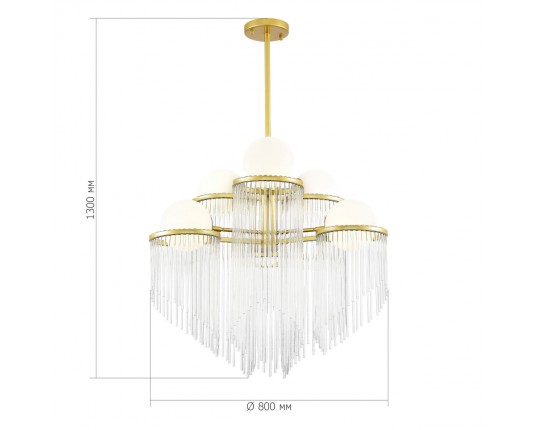 SL1511.203.06 Люстра подвесная ST-Luce Золотистый/Белый E27 6*60W