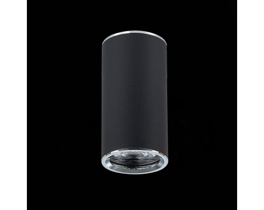 ST111.407.01 Светильник потолочный Черный GU10 1*50W  D54xH105 220V Без ламп