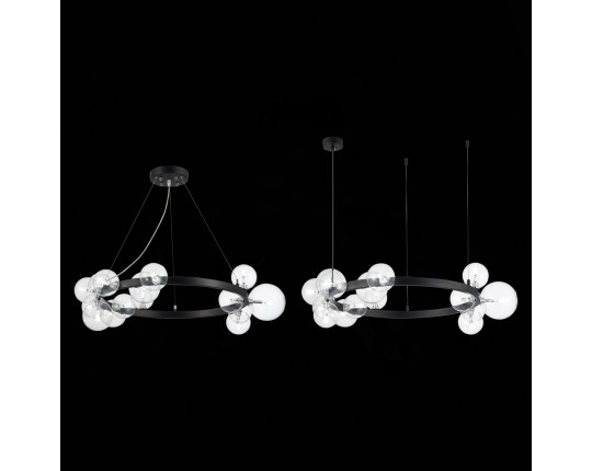 SL1165.403.15 Светильник подвесной ST-Luce Черный/Прозрачный G4 15*5W