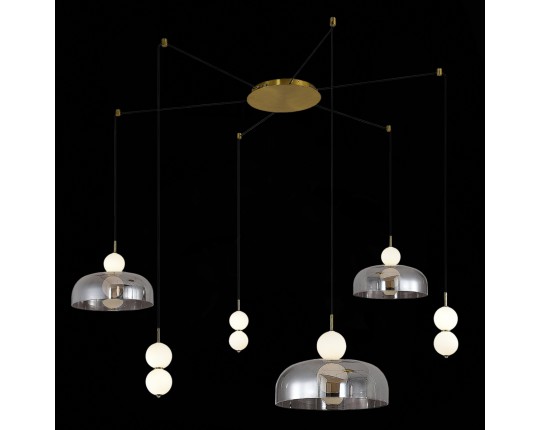 SL6112.202.42 Светильник подвесной ST-Luce Золотистый/Молочно-Белый,Прозрачно-Дымчатый LED 1*42W