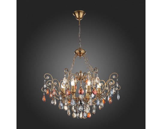 SL421.303.08 Люстра подвесная ST-Luce Бронза/Мульти E14 8*40W