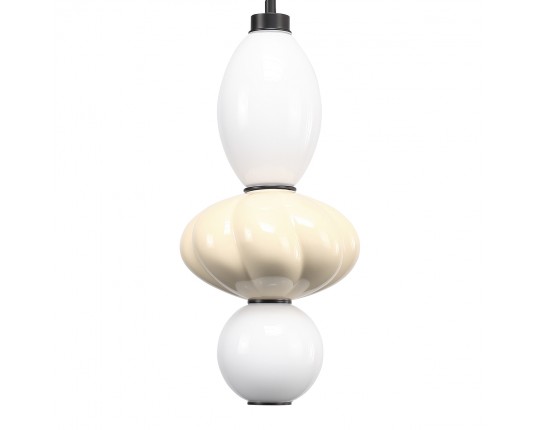 SL6134.413.01 Светильник подвесной ST-Luce черный/желтый, опаловый LED 1*18W 3000K