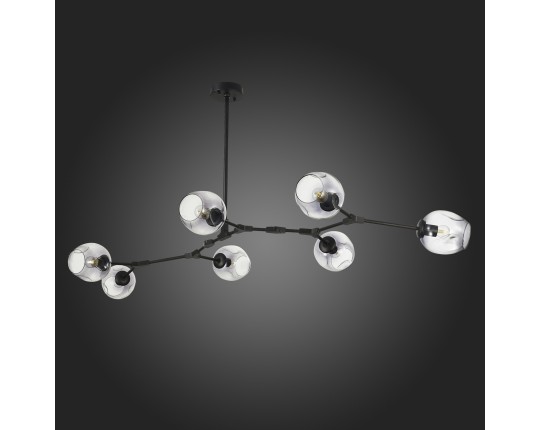 SLE154843-07 Светильник подвесной Черный/Дымчатый E27 7*40W