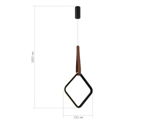 SL6131.423.12 Светильник подвесной ST-Luce Черный/Черный, Терракотовый LED 1*12W 4000K