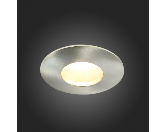 ST213.118.01 Св-к встр. Никель GU10 1*50W  IP44 D84xH50 220V Без ламп