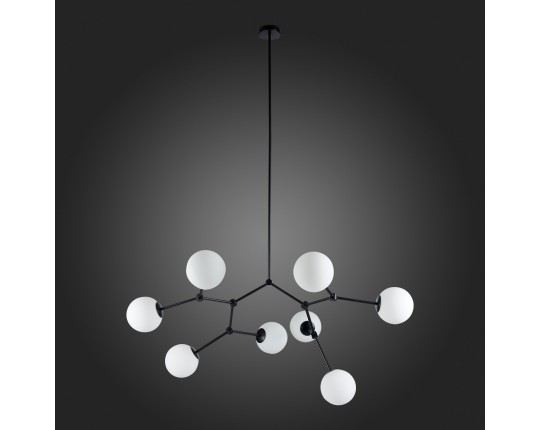 SL1506.403.08 Люстра подвесная ST-Luce Черный/Белый E14 8*40W