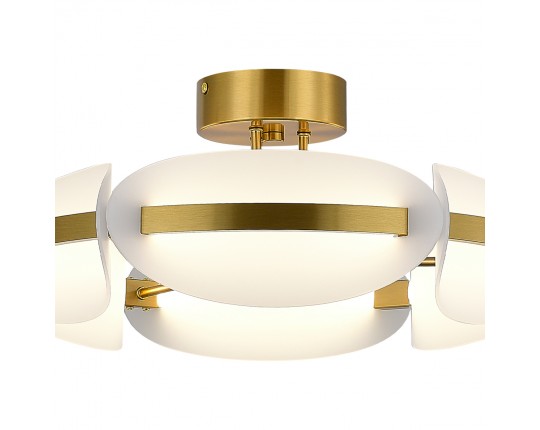 SL1304.302.45 Светильник потолочный ST-Luce латунь/белый LED 1*45W 3000K