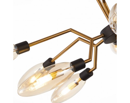 SL1174.303.12 Люстра потолочная ST-Luce Латунь/Коньячный G9 12*5W