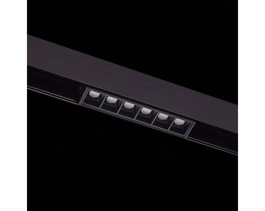 ST361.436.06 Магнитный трековый светильник Черный LED 1*6W 3000K 532Lm Ra>90 36° IP20 L115xW22xH44 4
