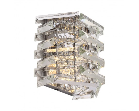 SL6137.101.02 Светильник настенный ST-Luce никель/прозрачный E14 2*40W