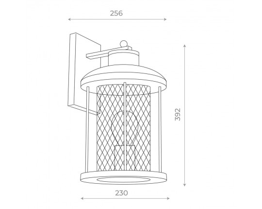 SL080.401.01 Светильник уличный настенный ST-Luce Темный кофе/Прозрачный, Темный кофе E27 1*60W