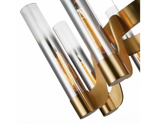 SL1235.303.08 Люстра подвесная ST-Luce Латунь/Хром, Прозрачный E14 8*40W