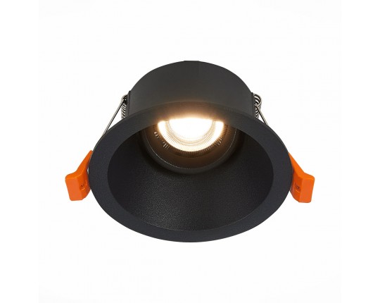 ST207.408.01 Св-к встр. Черный GU10 1*50W  D103xH52 220V Без ламп