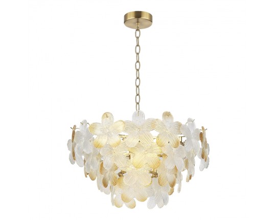 SL6240.203.12 Светильник подвесной ST-Luce золотистый/Прозрачный, янтарный E14 12*60W