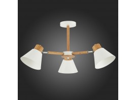 SLE103702-03 Светильник потолочный Светлое дерево, Белый/Белый E27 3*60W