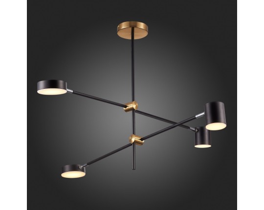SL1604.432.04 Светильник потолочный ST-Luce Черный, Латунь/Черный LED 4*5W 3000K