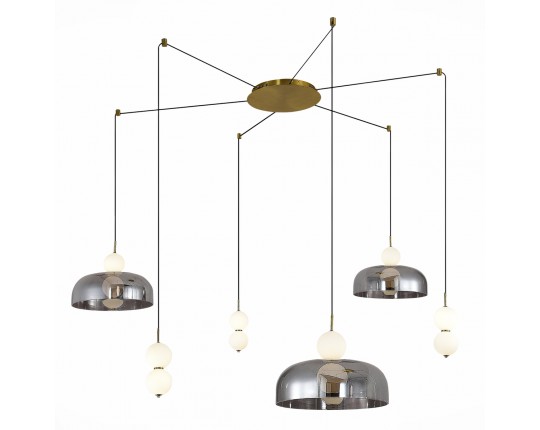 SL6112.202.42 Светильник подвесной ST-Luce Золотистый/Молочно-Белый,Прозрачно-Дымчатый LED 1*42W