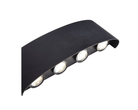 SL089.401.08 Светильник уличный настенный ST-Luce Черный кварцевый LED 8*1W 4000K