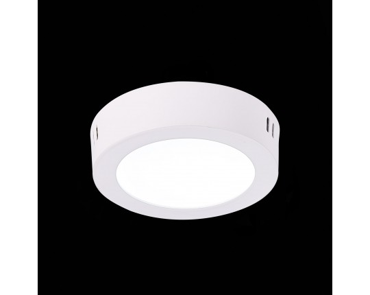 ST112.532.06 Светильник настенно-потолочный Белый LED 1*6W 3000K 330Lm Ra80 120° IP20 D110xH28 90-26
