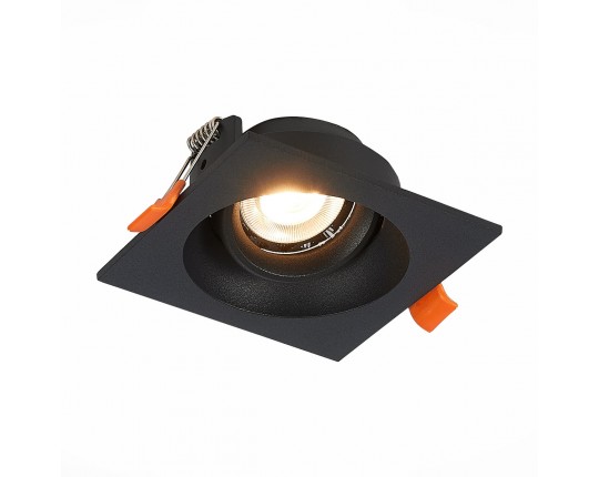 ST208.418.01 Св-к встр. Черный GU10 1*50W  L94xW94xH40 220V Без ламп