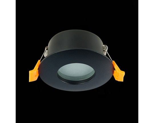 ST213.408.01 Св-к встр. Черный GU10 1*50W  IP44 D84xH50 220V Без ламп