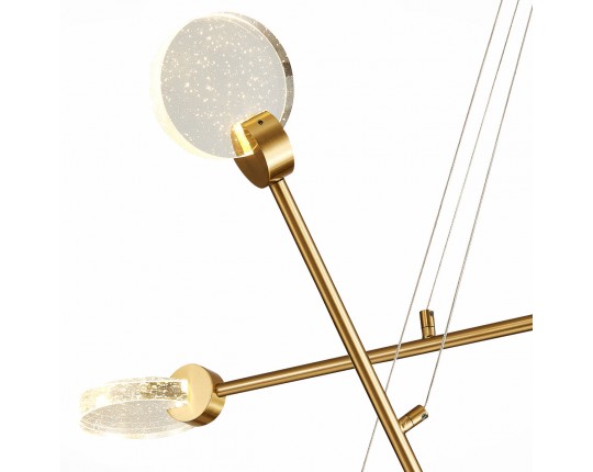 SL6104.203.06 Светильник подвесной ST-Luce Золотистый/Прозрачный,С пузырьками воздуха LED 6*3W 3000K