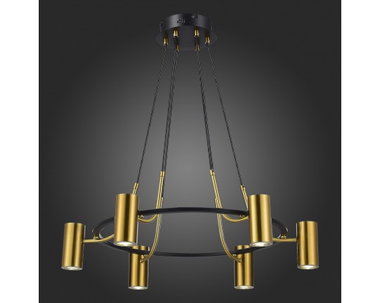 SL1215.403.06 Светильник подвесной ST-Luce Черный, Латунь/Латунь GU10 6*5W 4000K