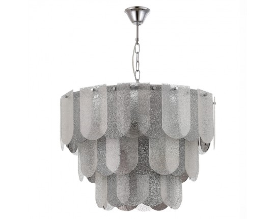 SLE1125-103-12 Светильник подвесной Хром/Прозрачно-Дымчатый E14 12*40W