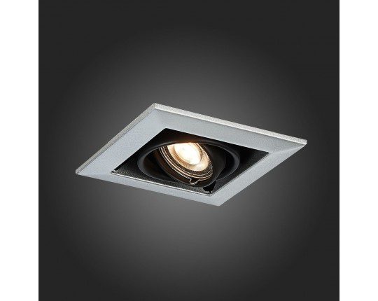 ST250.148.01 Св-к встр. Черный GU10 1*50W  L126xW126xH70 220V Без ламп