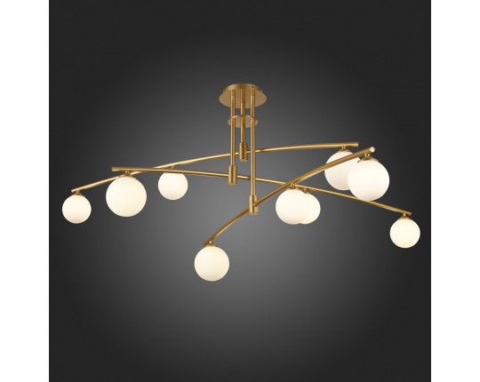 SL1208.302.09 Светильник потолочный ST-Luce Золотистый/Белый G9 9*5W