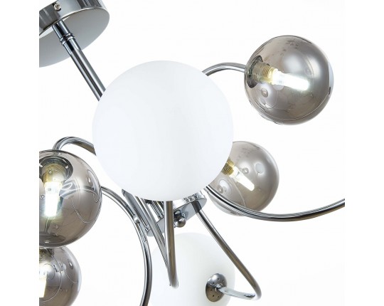 SLE220912-08 Светильник потолочный Хром/Белый, Дымчатый G9 LED 8*5W