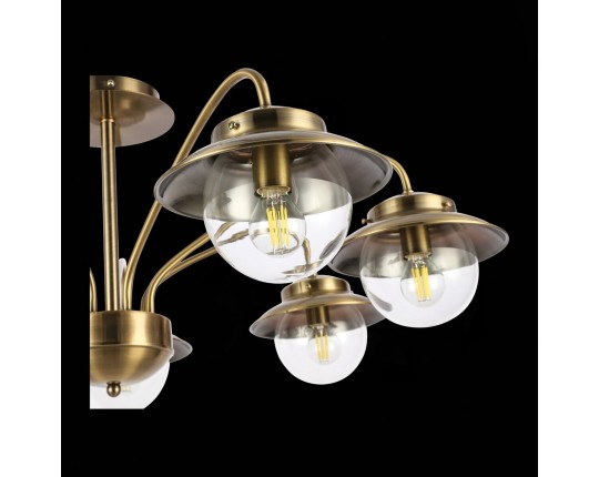 SLE110102-07 Светильник потолочный Античная бронза/Прозрачный E14 7*40W