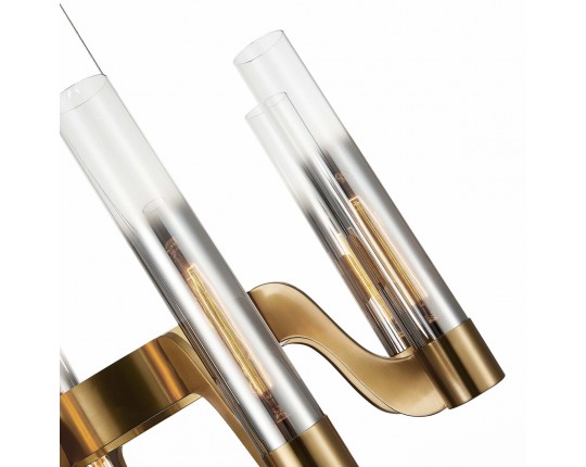 SL1235.303.08 Люстра подвесная ST-Luce Латунь/Хром, Прозрачный E14 8*40W