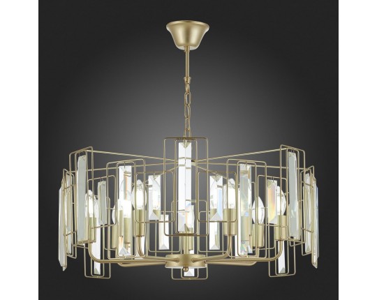 SLE103403-07 Светильник подвесной Шампань/Прозрачный E14 7*40W