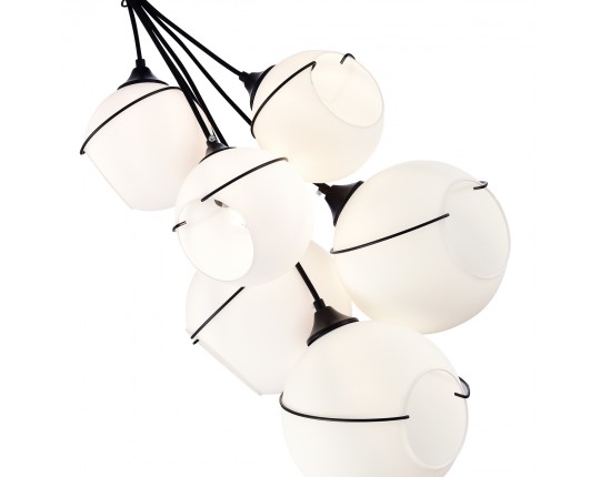 SLE103143-06 Светильник подвесной Черный/Белый E27 6*60W