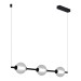 SL6120.403.03 Светильник подвесной ST-Luce Черный/Прозрачное кракелированное стекло LED 3*8,5W 3000K