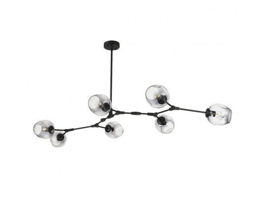 SLE154843-07 Светильник подвесной Черный/Дымчатый E27 7*40W