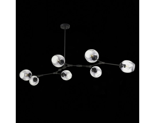 SLE154843-07 Светильник подвесной Черный/Дымчатый E27 7*40W